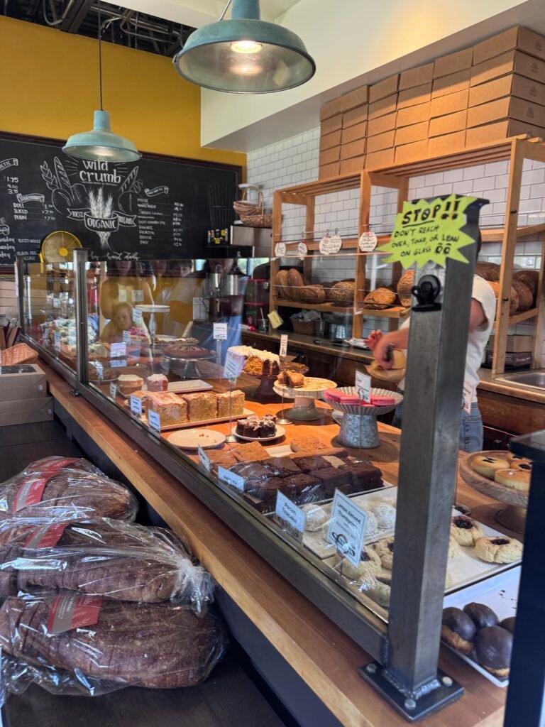 Bakery display case at Wild Crumb in Bozeman, Montana